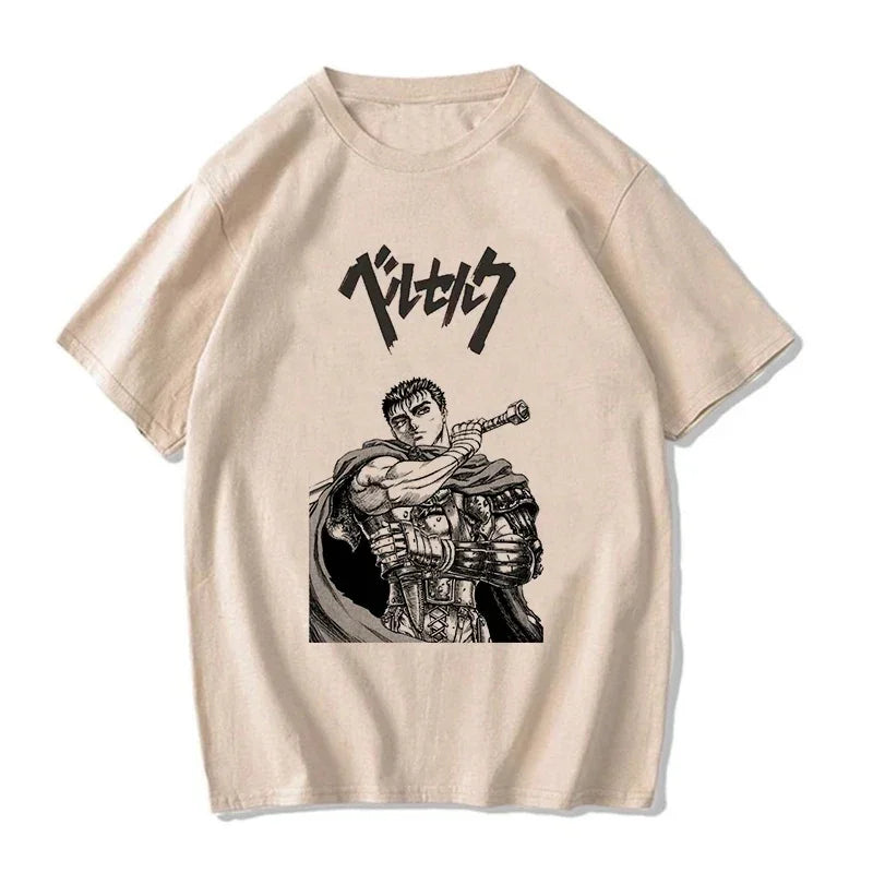Camiseta Básica Unissex Berserk Fight- pérola