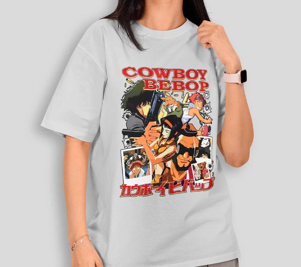 Camiseta Básica Unissex Cowboy Bepop Personagens Anime
