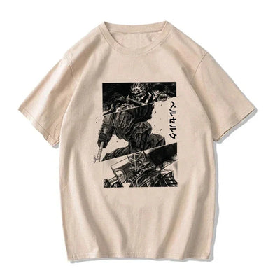 Camiseta Básica Unissex Berserk Battle- pérola