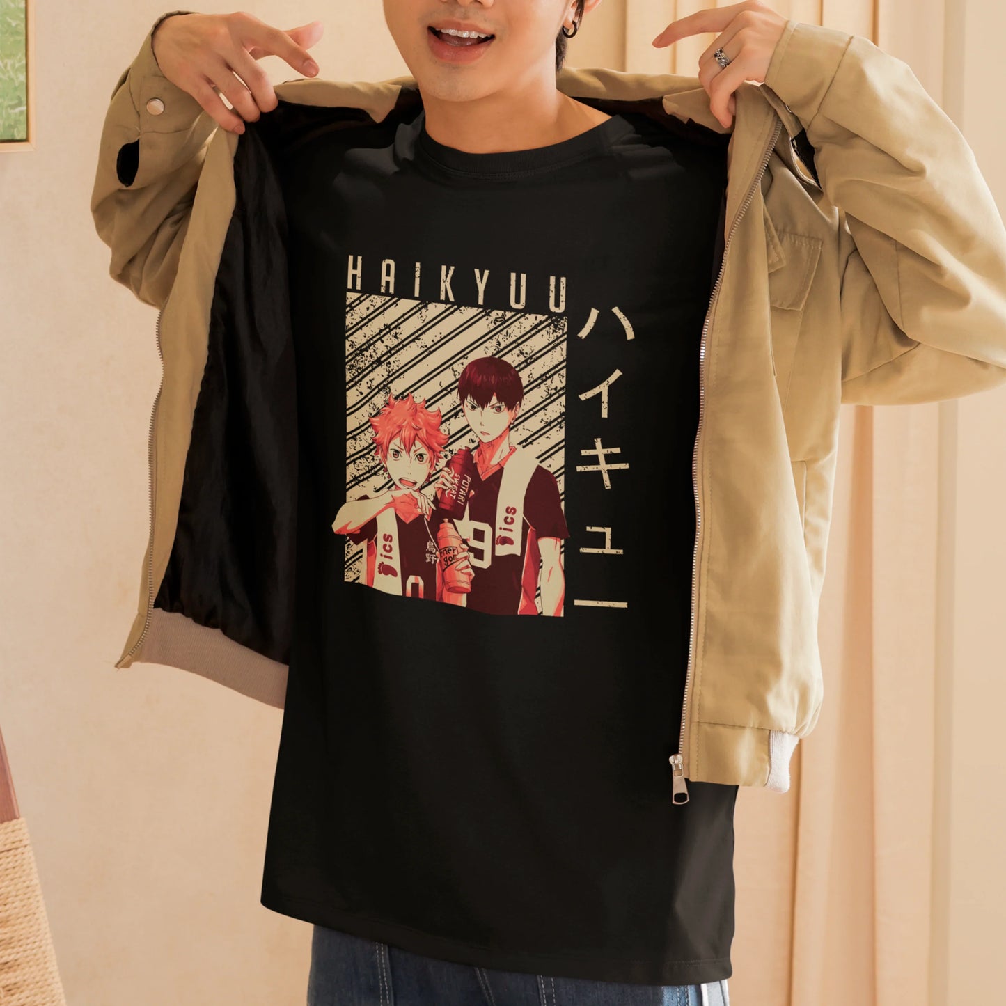 Camiseta Básica Unissex Anime Haikyu!! Hinata E Kageyama