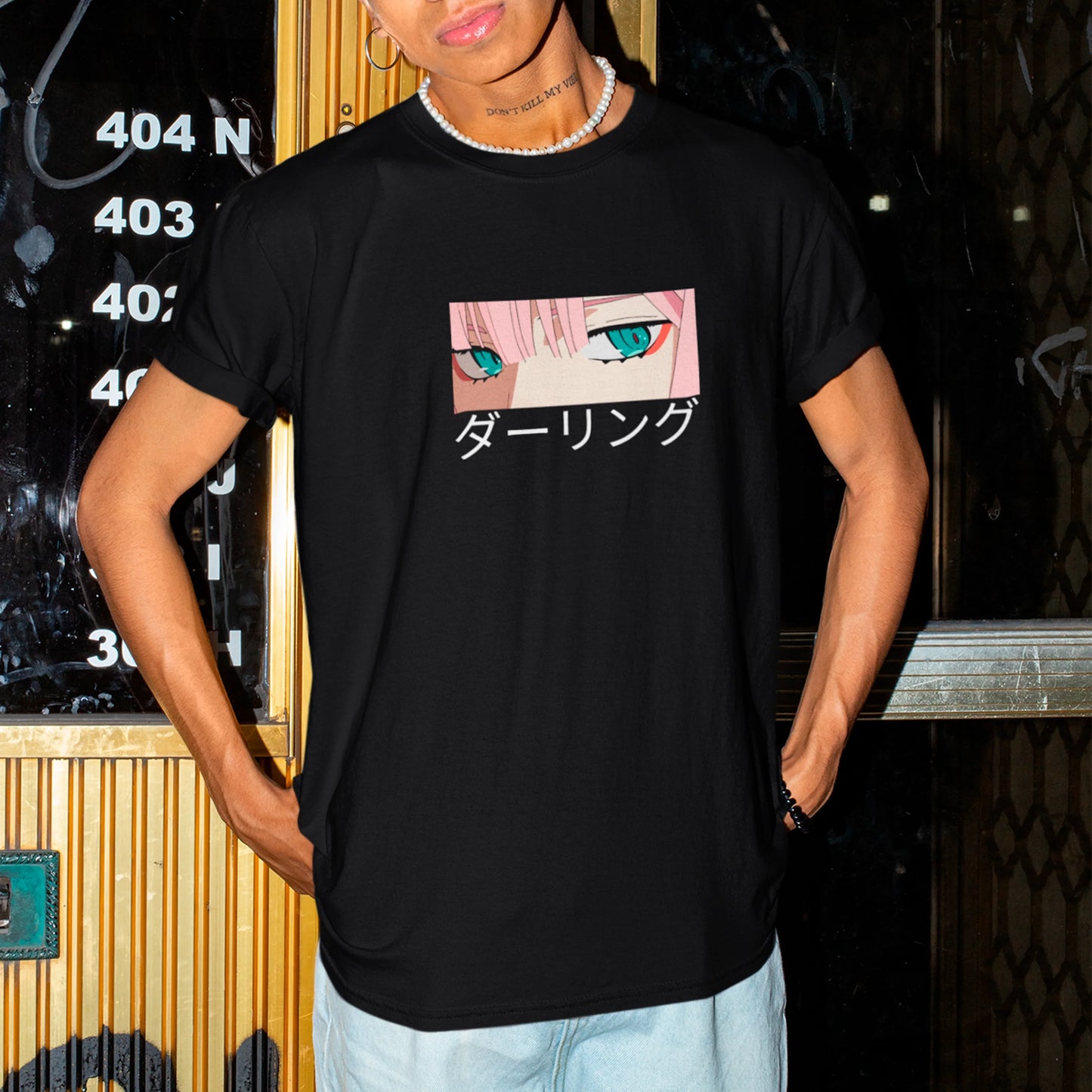 Camiseta Básica Unissex Zero Two Eyes Darling In The Franxx