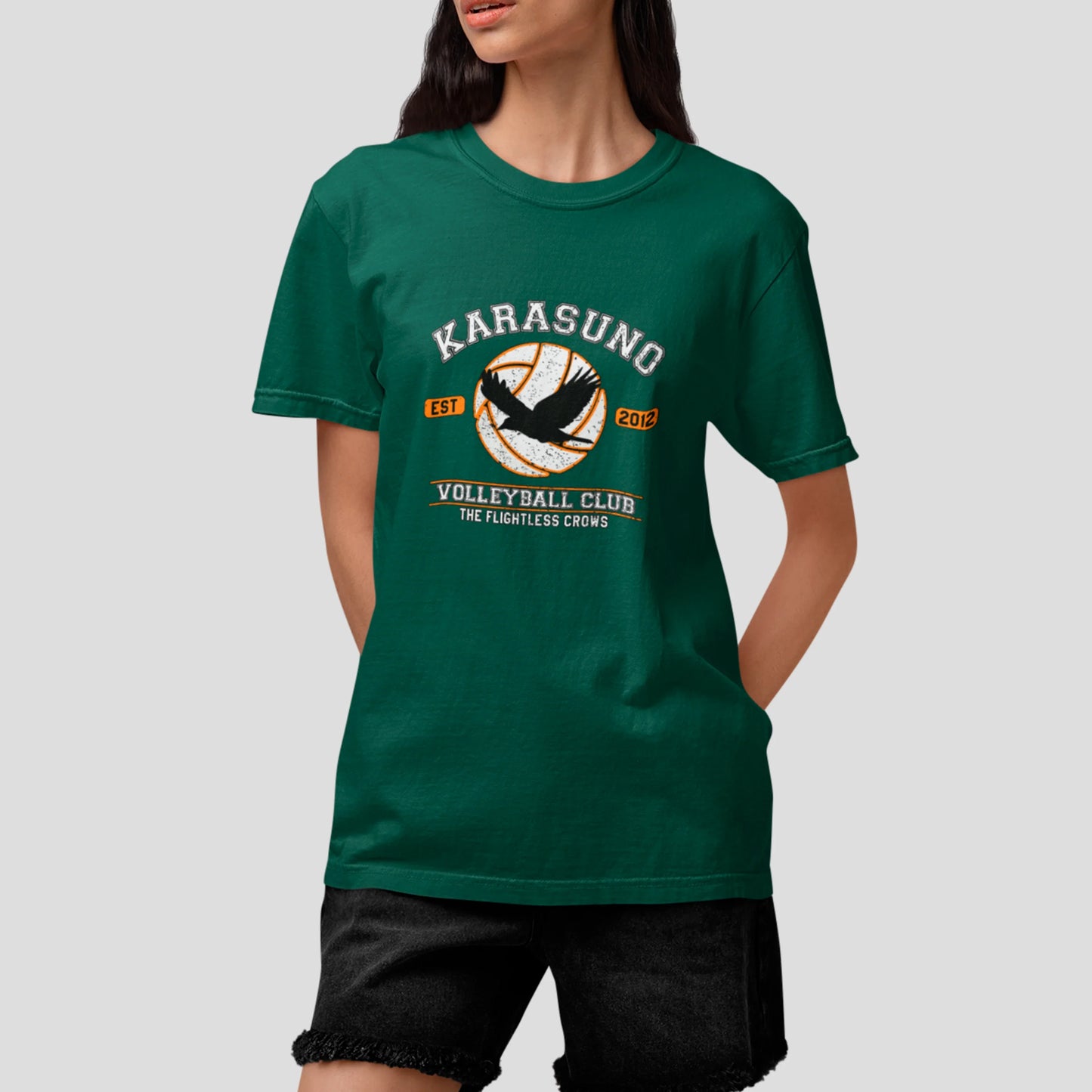 Camiseta Básica Unissex Anime Haikyu!! The Flightless Crows