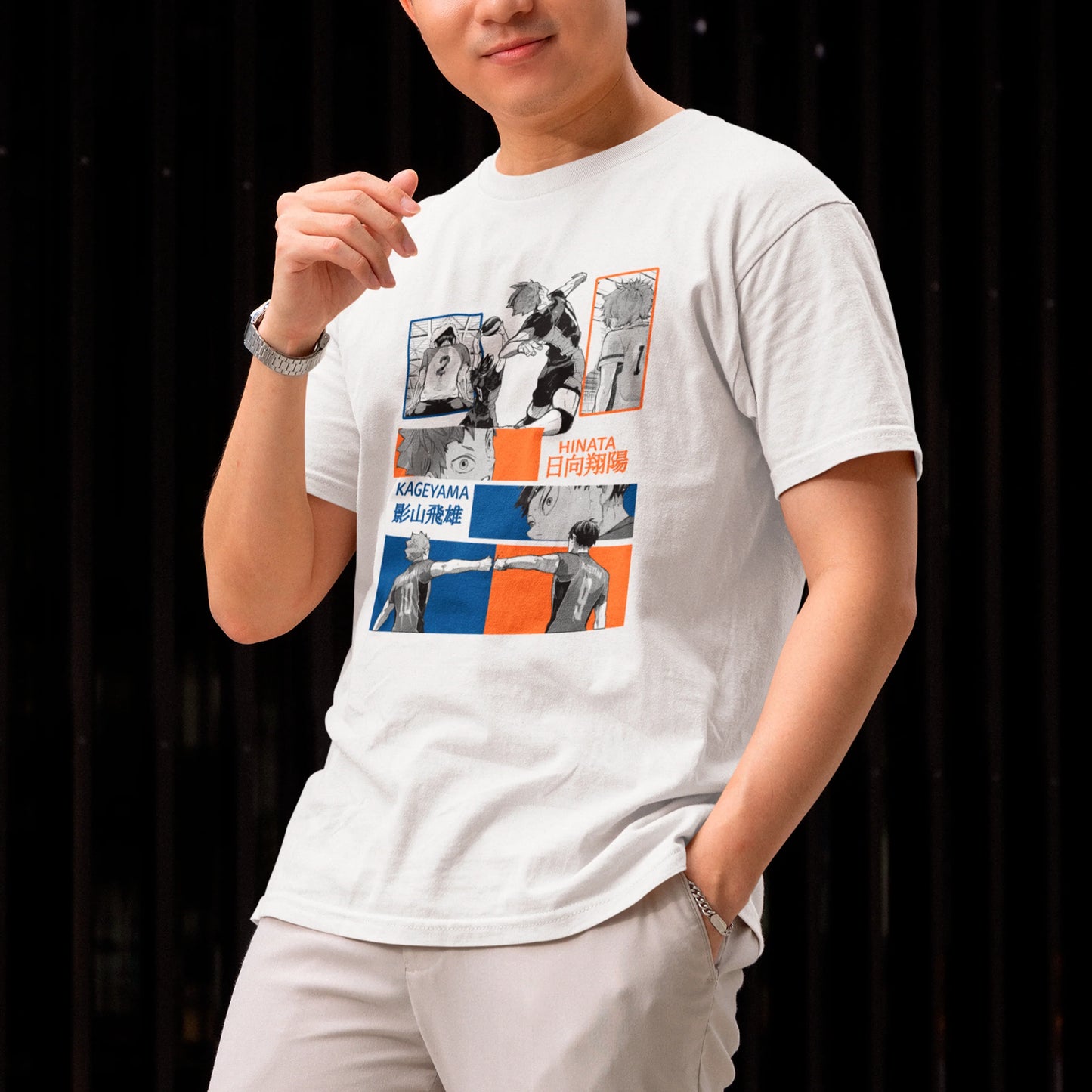 Camiseta Básica Unissex Anime Haikyuu Friends Hinata Kageyama VolleyBall