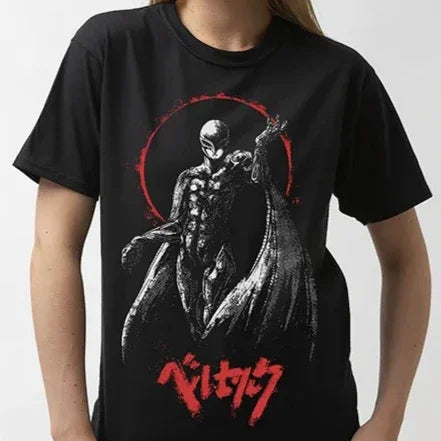 Camiseta Básica Unissex Polera Berserk Griffith- preto