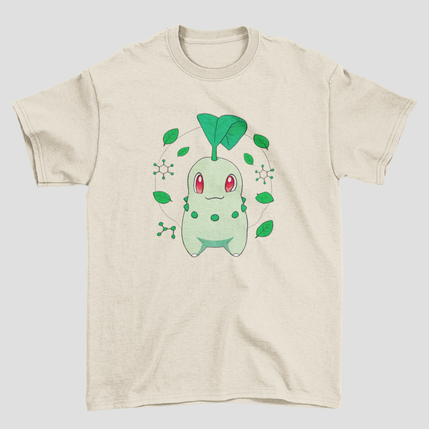 Camiseta Básica Unissex Pokemon Chicorita Green