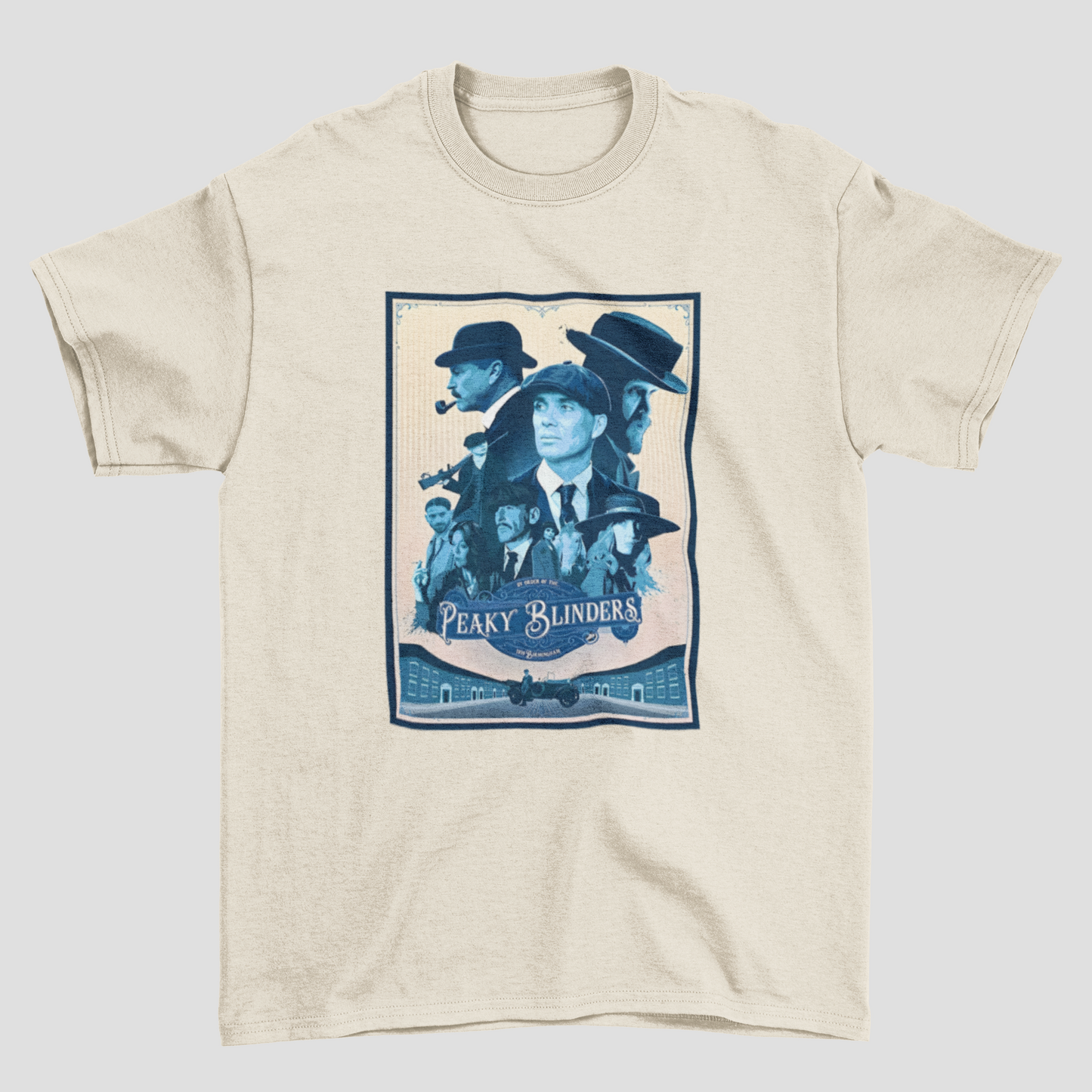 Camiseta Básica Unissex Peaky Blinders Illustration Graphic