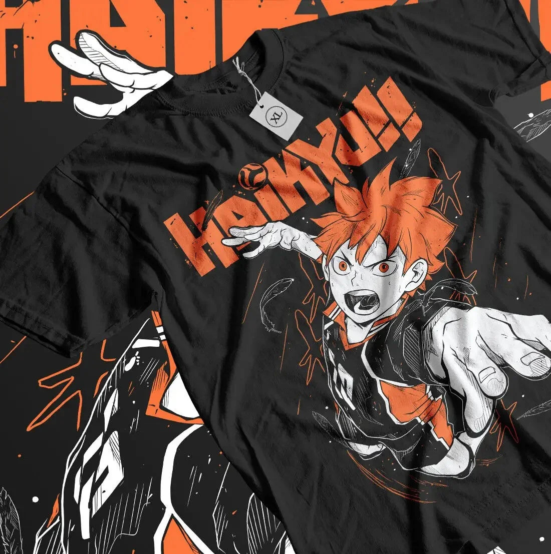 Camiseta Básica UUnissex Haikyuu- Preta