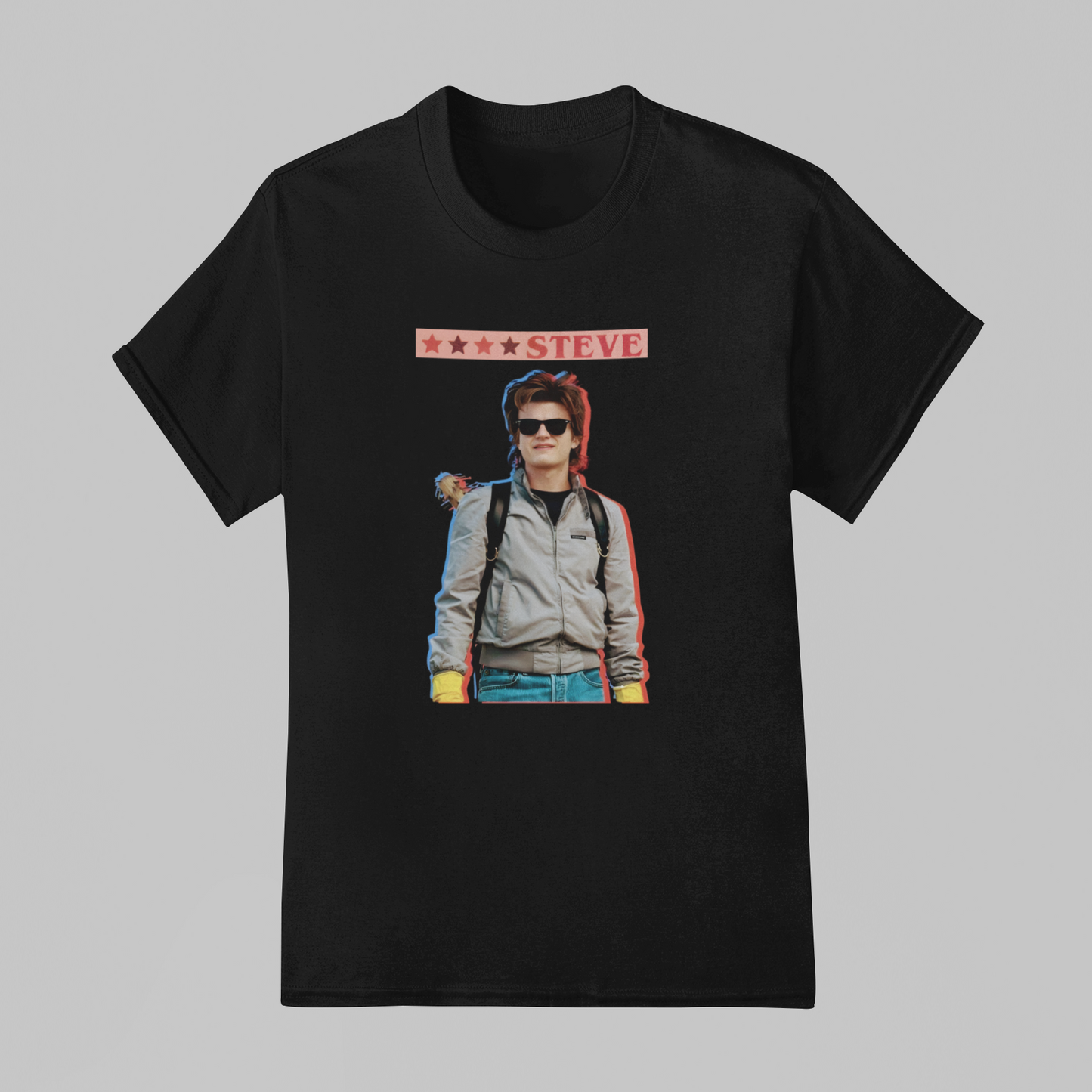 Camiseta Básica Unissex Stranger Things Steve