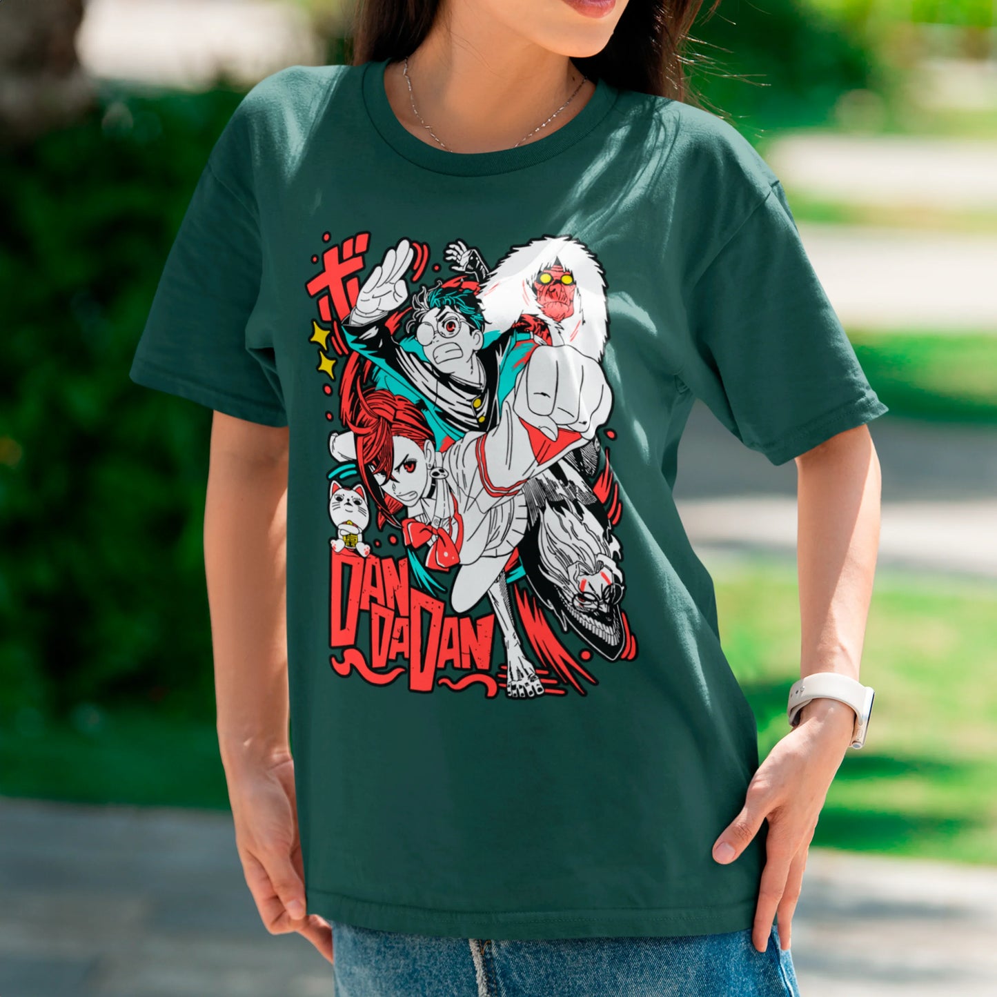 Camiseta Básica Unissex Dandadan Personagens Anime