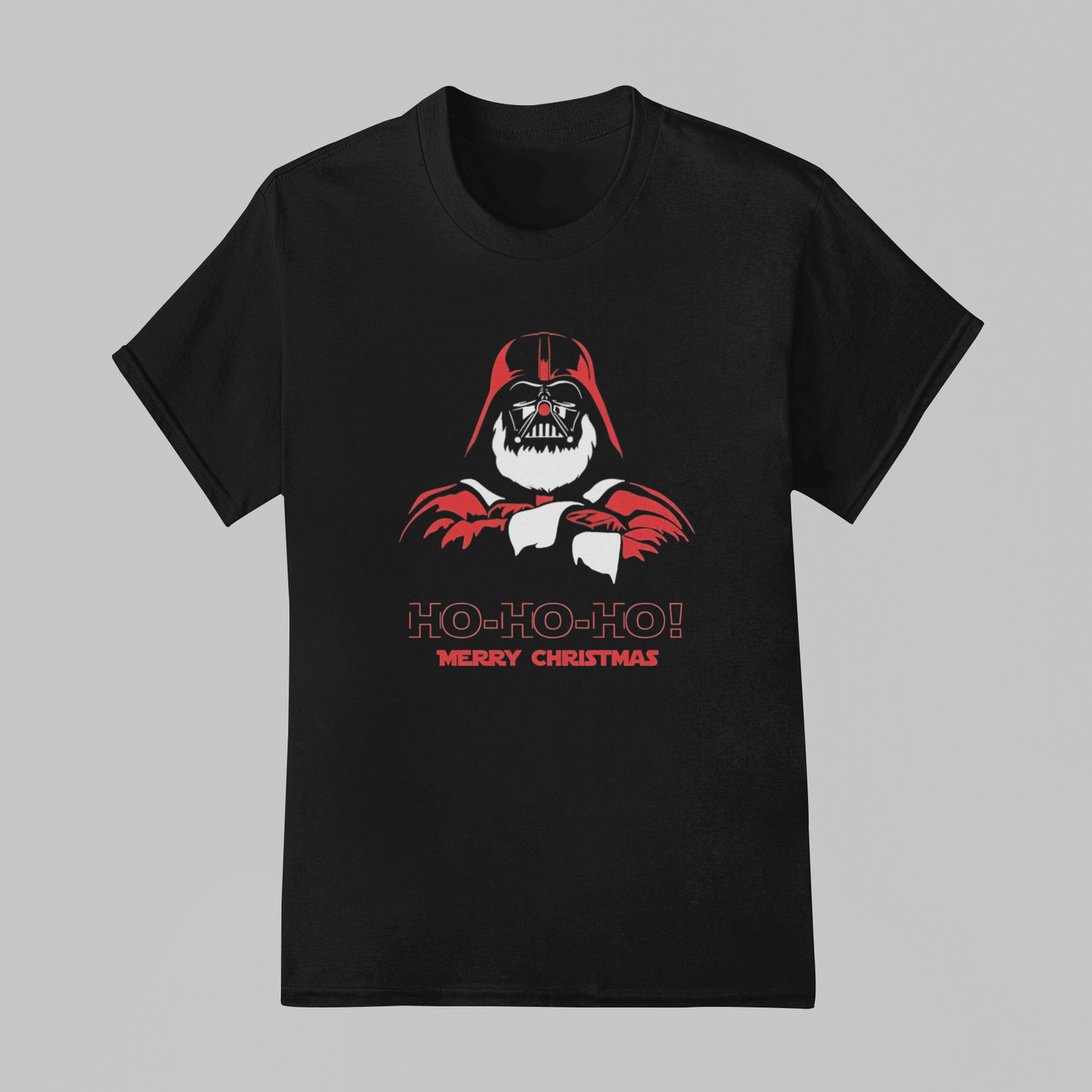 Camiseta Básica Unissex Star Wars Ho Ho Ho Merry Christmas