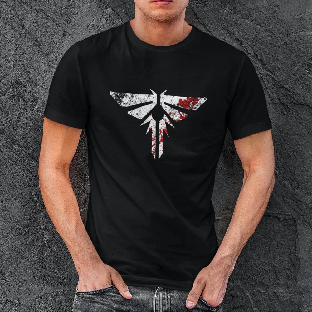 Camiseta Básica Unissex The Last Of Us Simbolo Vagalumes Sangue