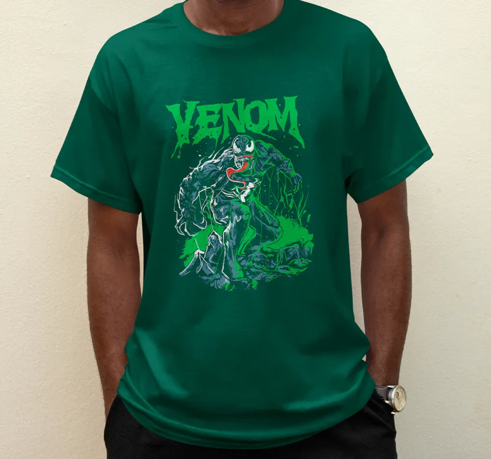 Camiseta Básica Unissex Venom Gosma Verde- verde