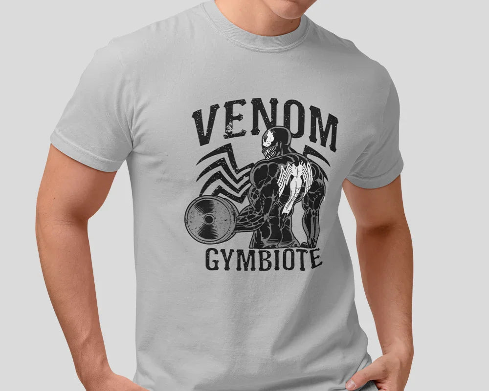 Camiseta Básica Unissex Venom Gymbiote- CINZA