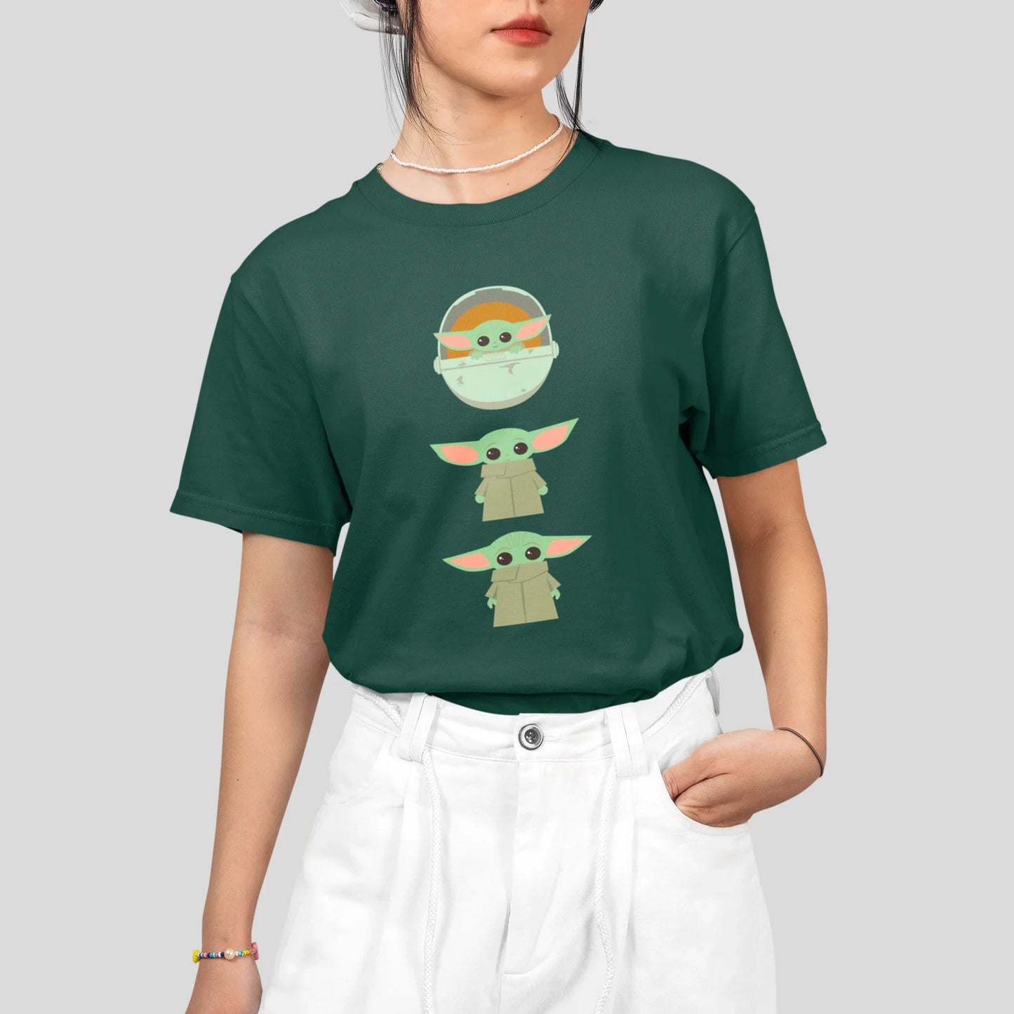 Camiseta Básica Unissex The Mandalorian 3 Baby Yoda Cute