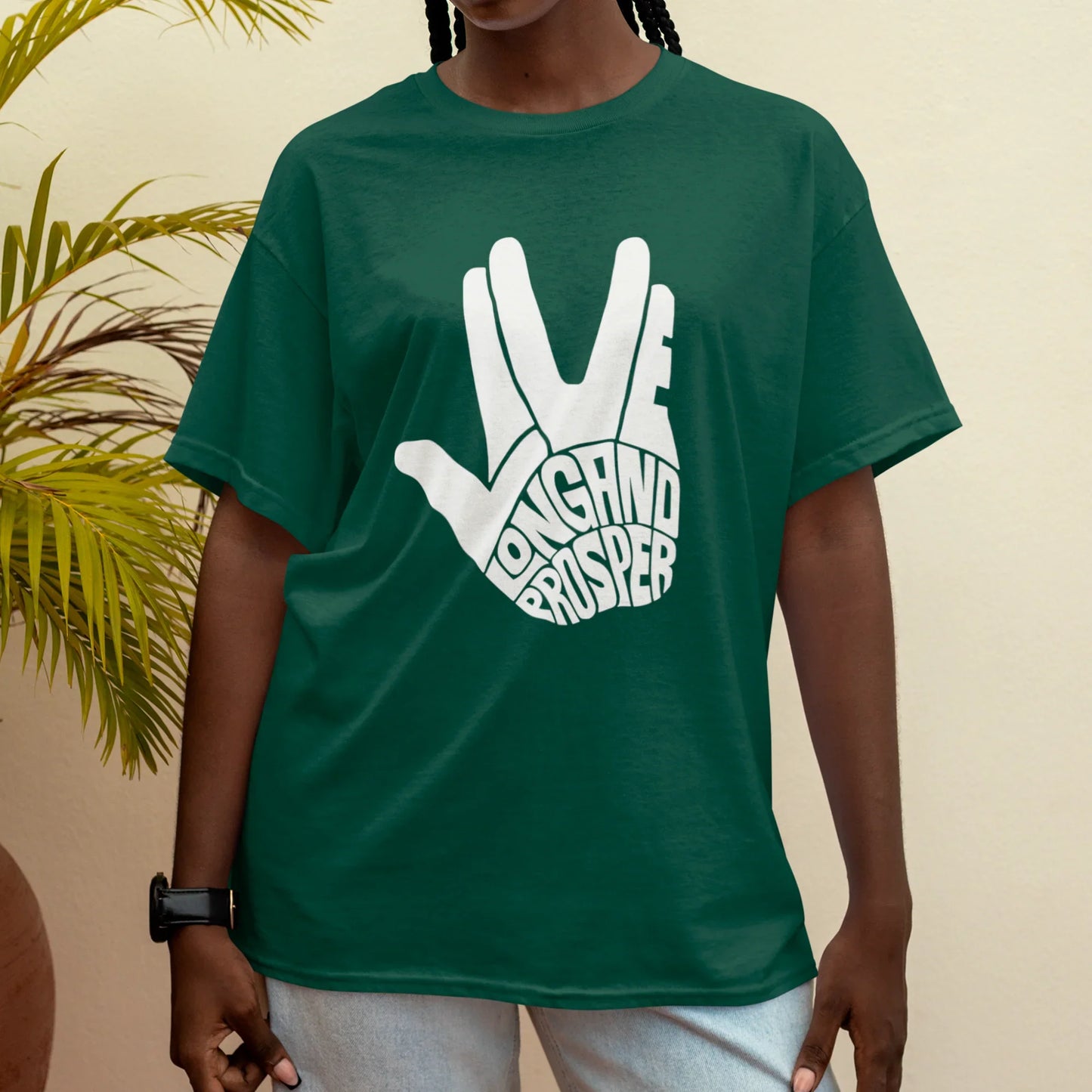 Camiseta Básica Unissex Star Trek Live Longand Prosper