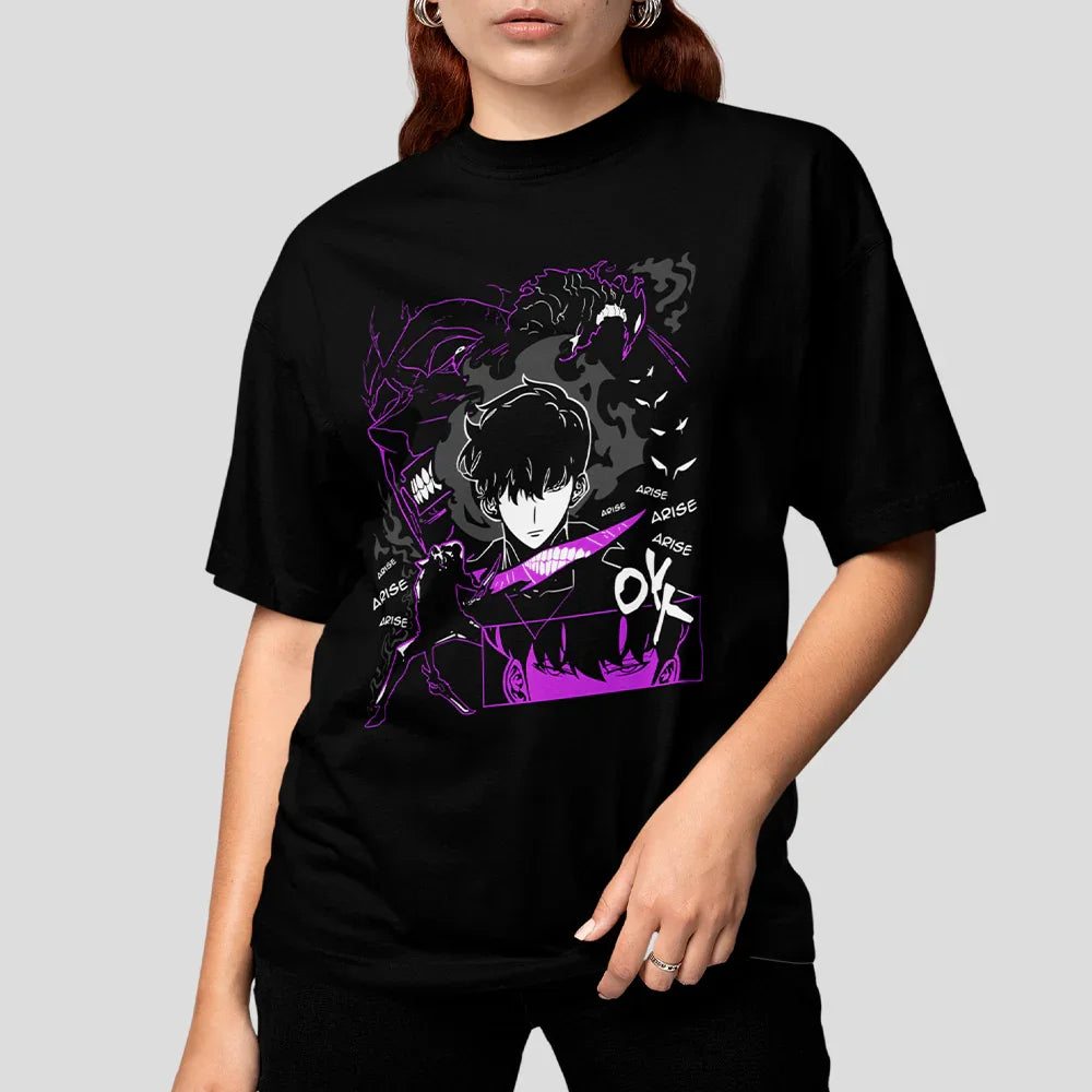 Camiseta Básica Unissex Solo Leveling Sung Ok