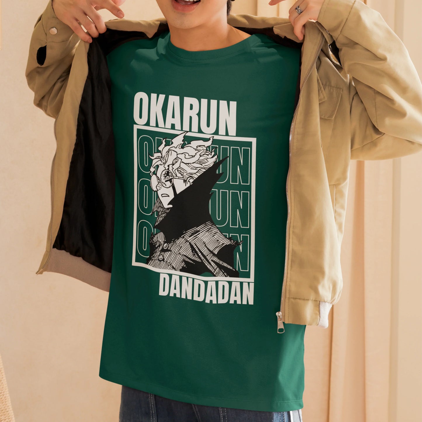 Camiseta Básica Unissex Dandadan Demon Oculos