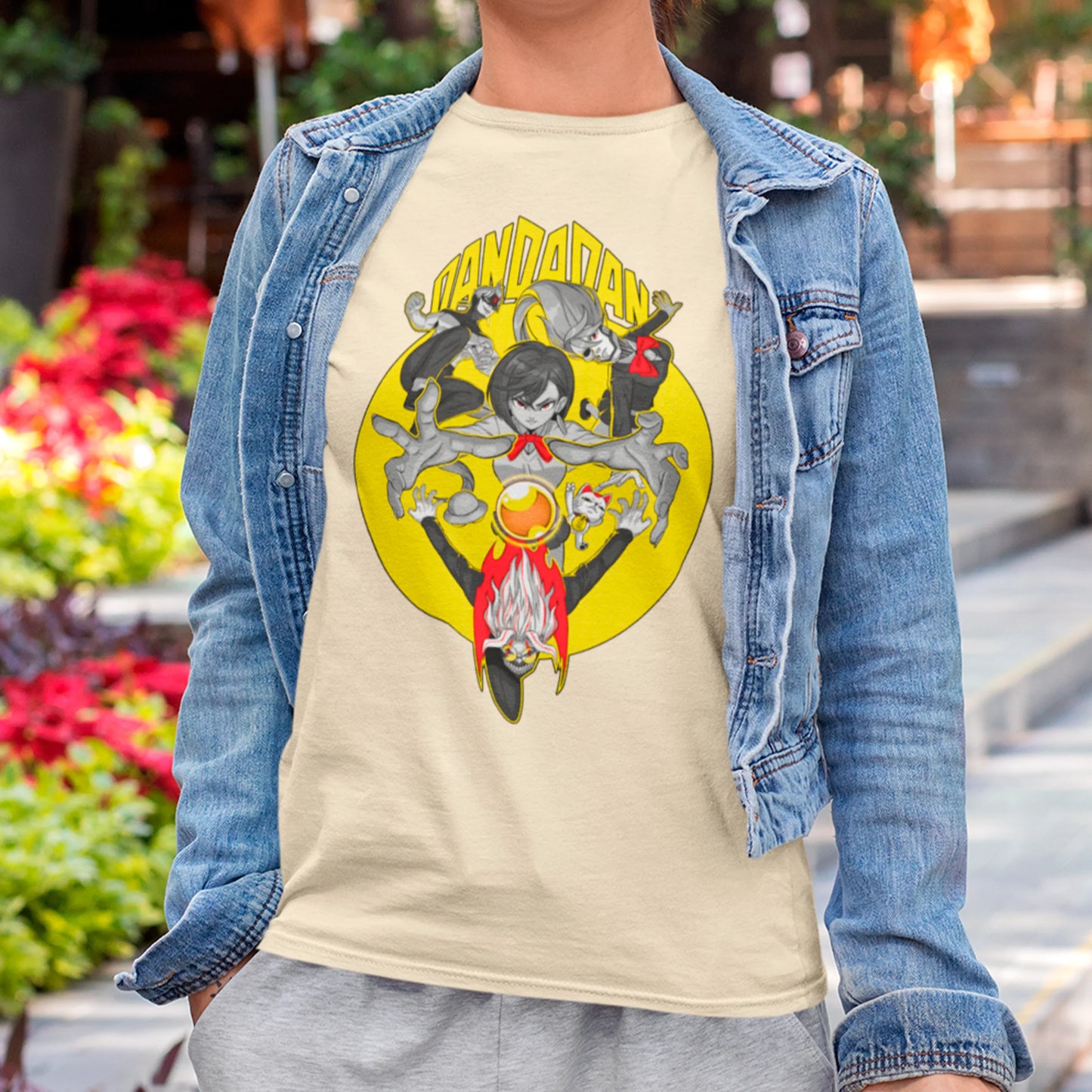 Camiseta Básica Unissex Dandadan Personagens Lua