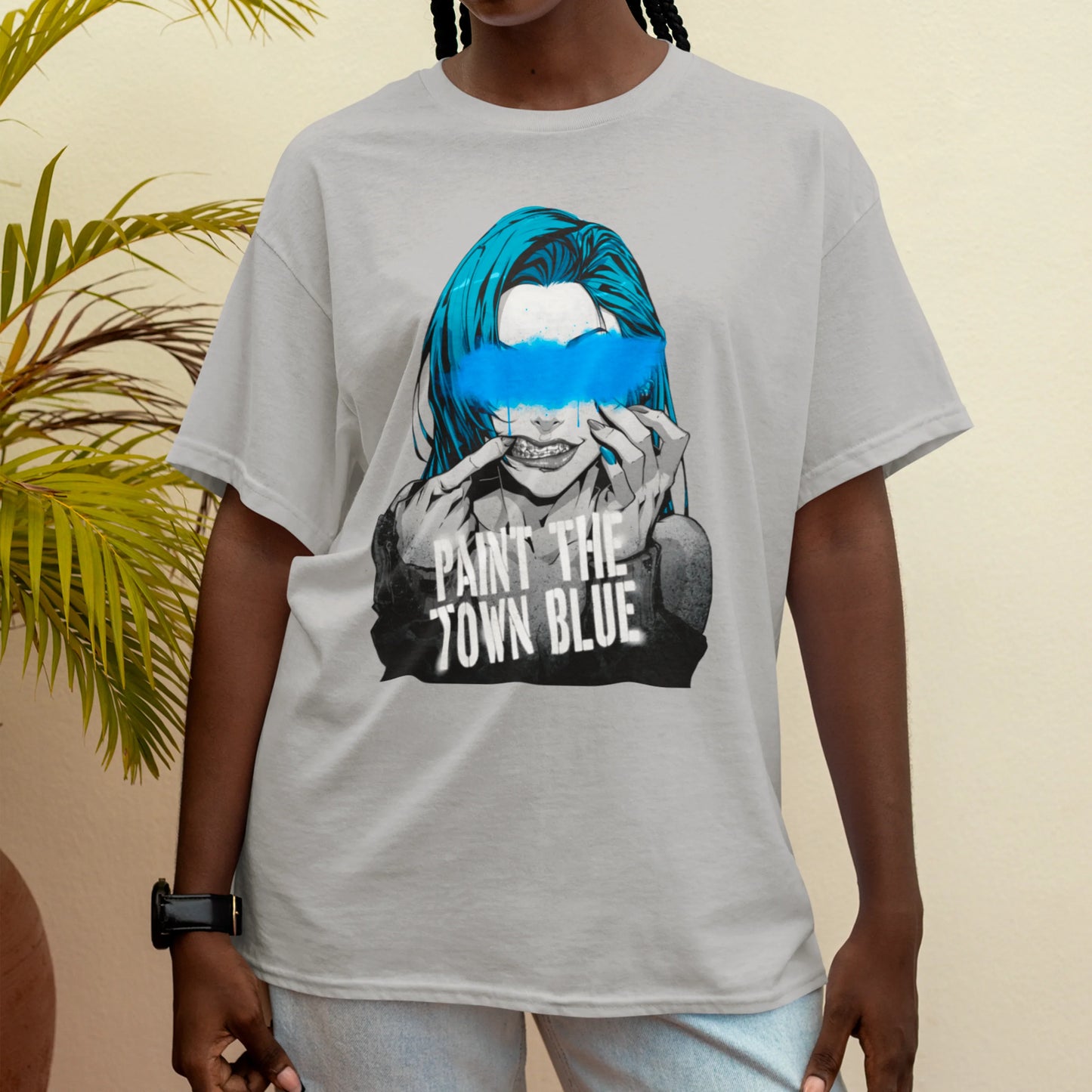 Camiseta Básica Unissex Arcane Jinx Tinta Rosto