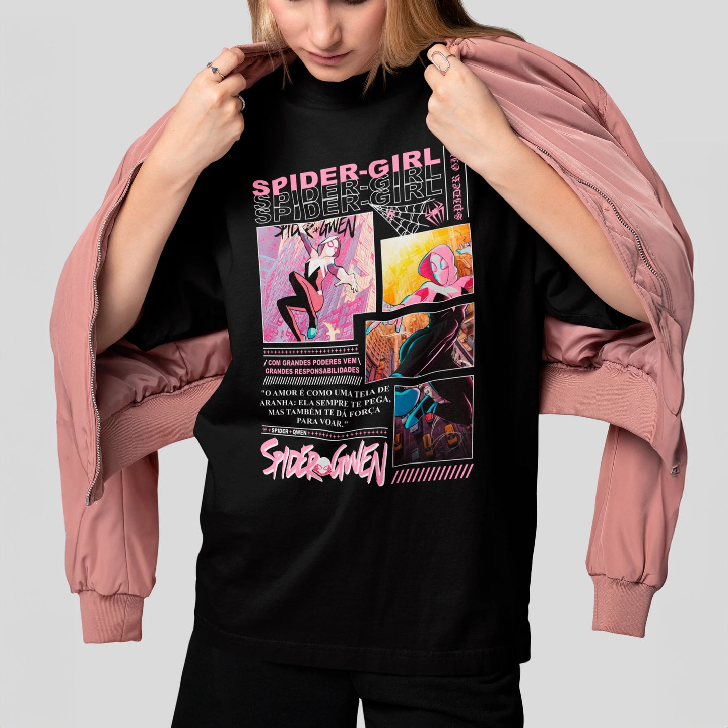 Camiseta Básica Unissex Spider Girl
