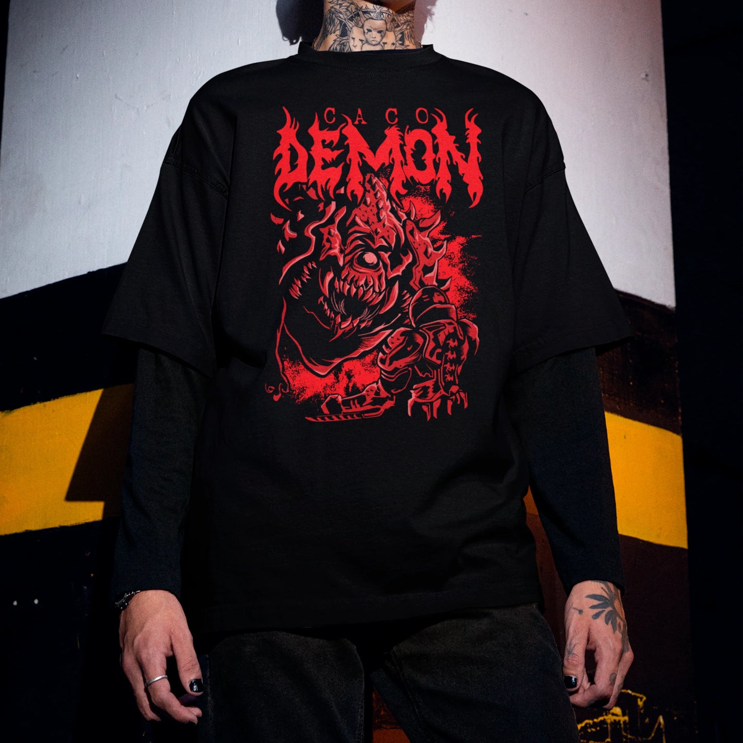 Camiseta Básica Unissex Doom Demon e Doom Guy