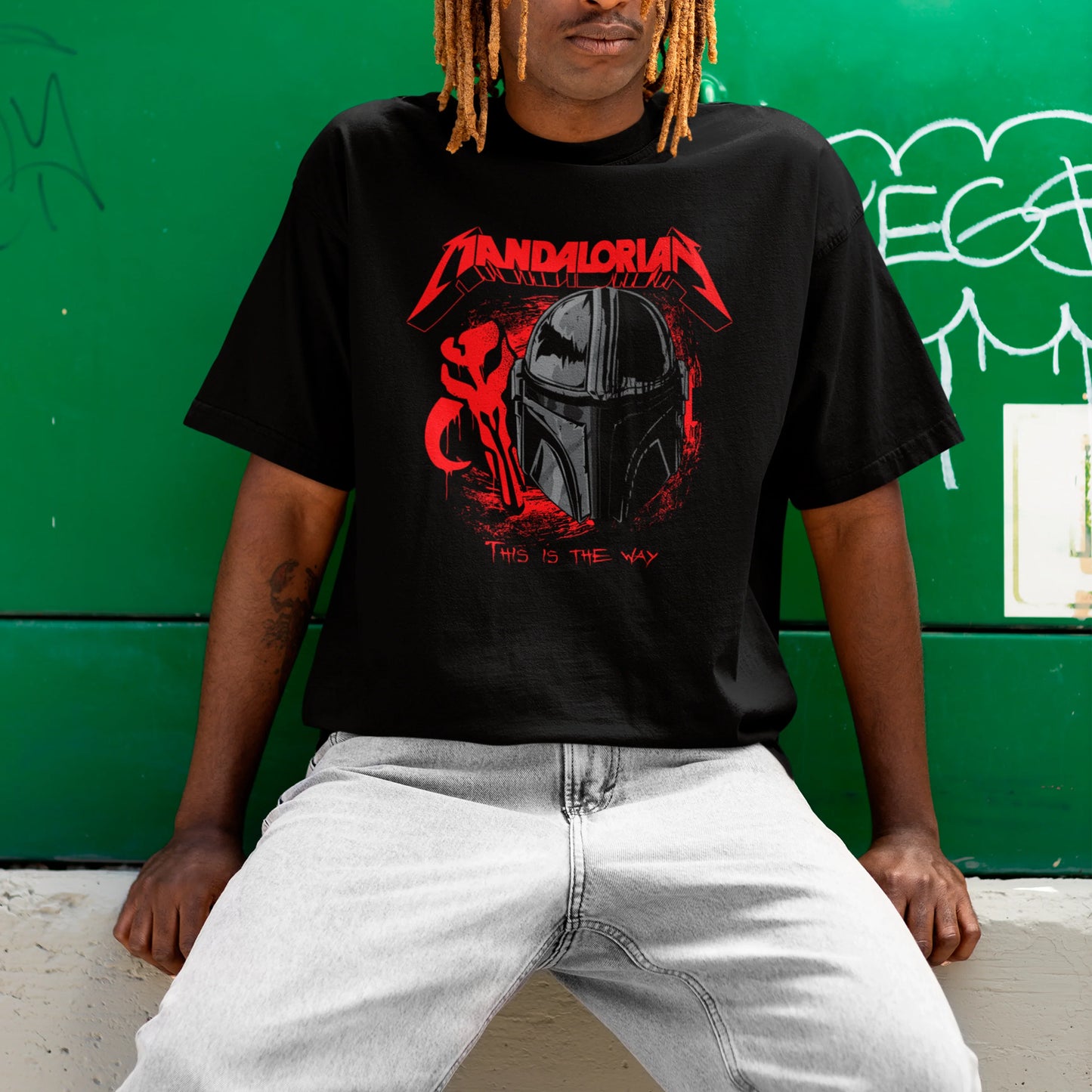 Camiseta Básica Unissex Capacete This Is The Way Mandalorian
