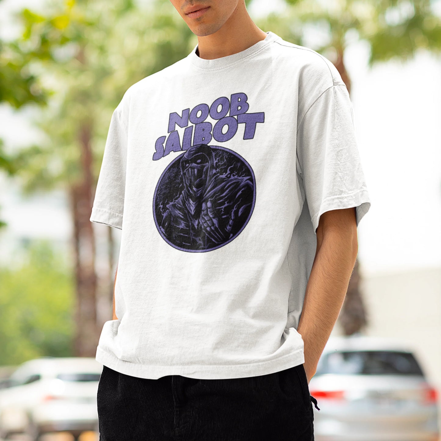 Camiseta Básica Unissex Mortal Kombat Ninja Noob Saibot