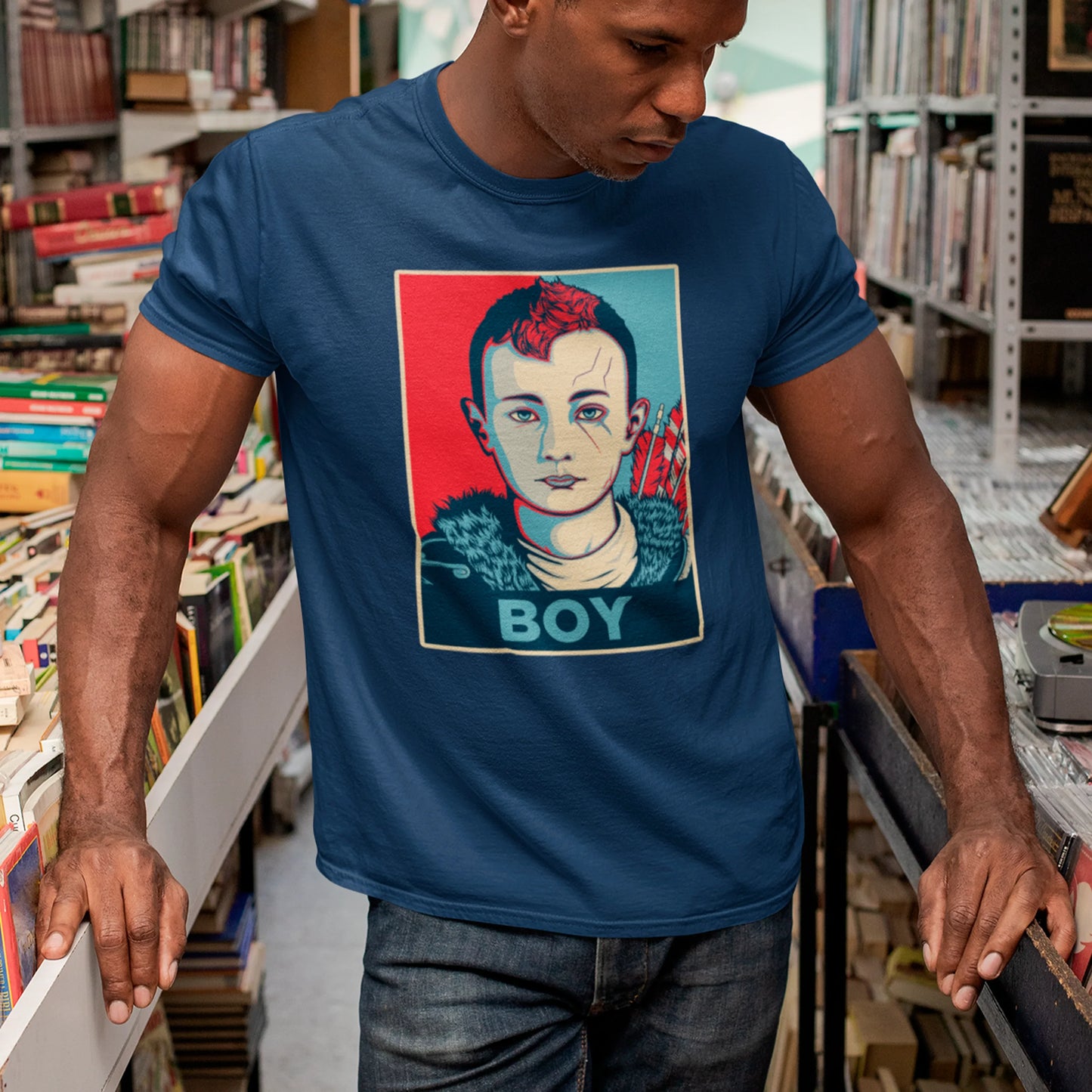 Camiseta Básica Unissex Atreus Rosto Boy Art Pop God Of War