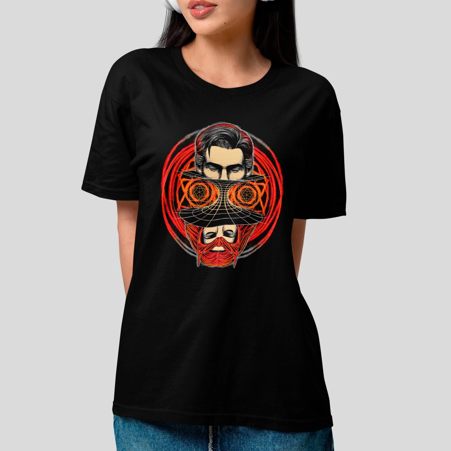 Camiseta Básica Unissex Dr Strange e Feitiçeira Escarlate