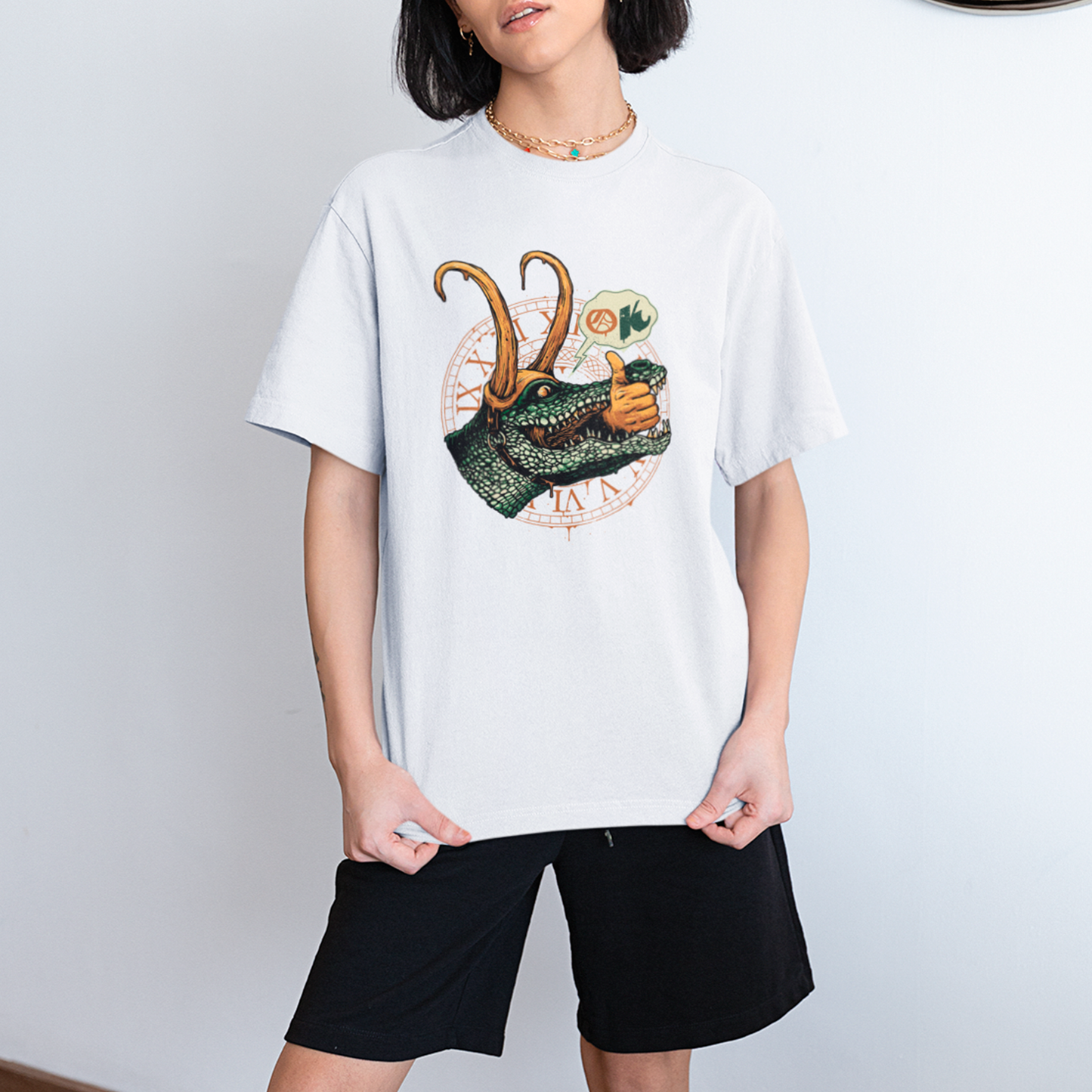 Camiseta Básica Unissex Ok Loki Crocodilo