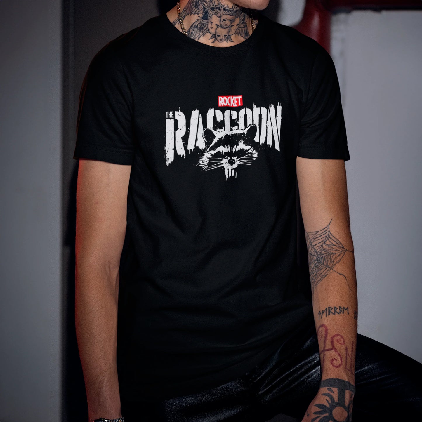 Camiseta Básica Unissex Rocket Racoon Guardioes Da Galaxia