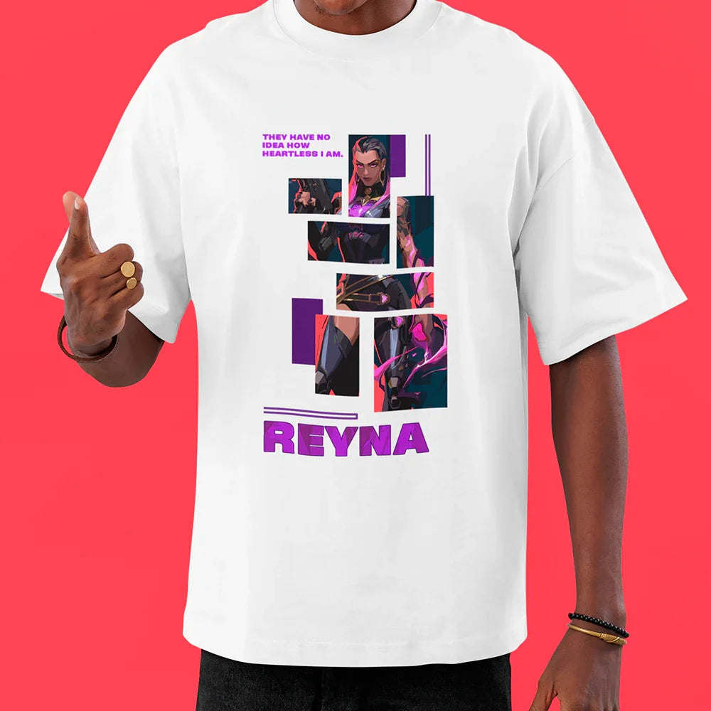 Camiseta Oversized Valorant Reyna Quadrados