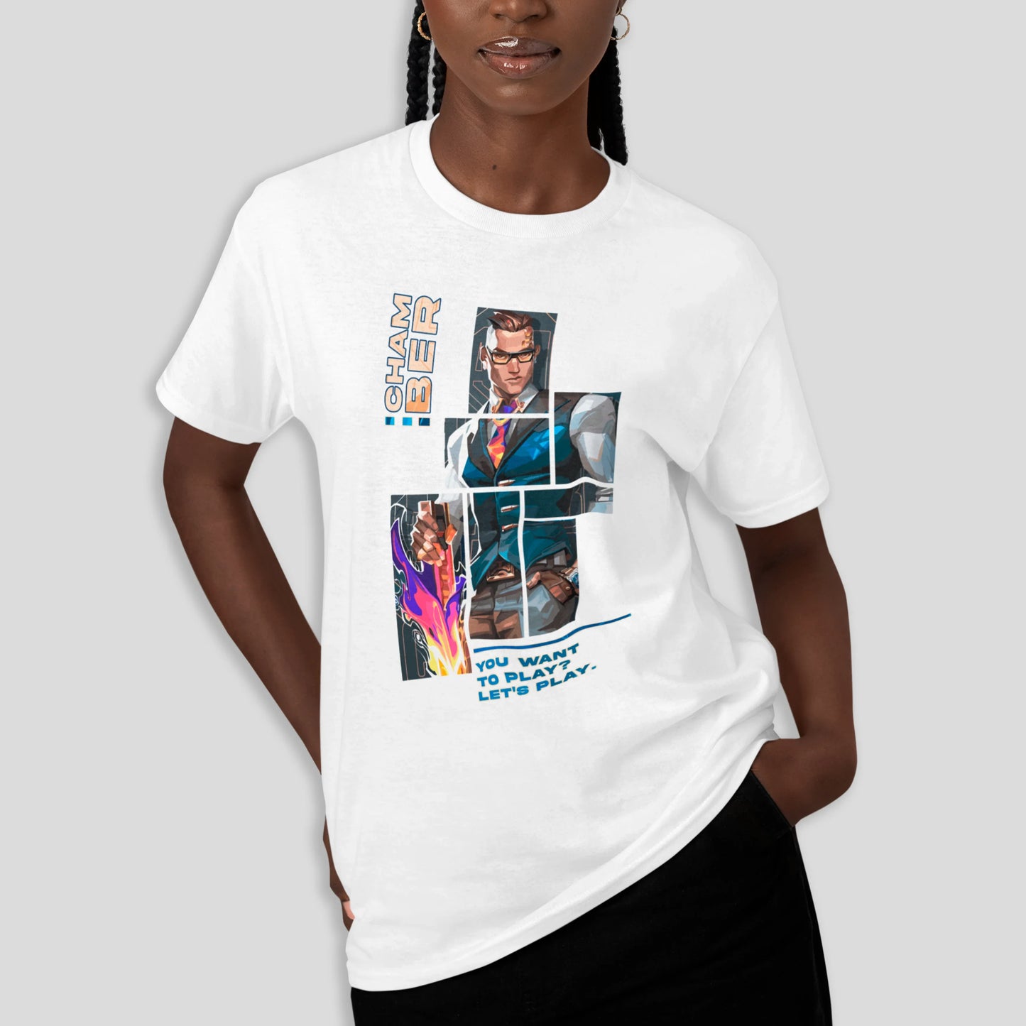 Camiseta Básica Unissex Chamber Quadrados Valorant