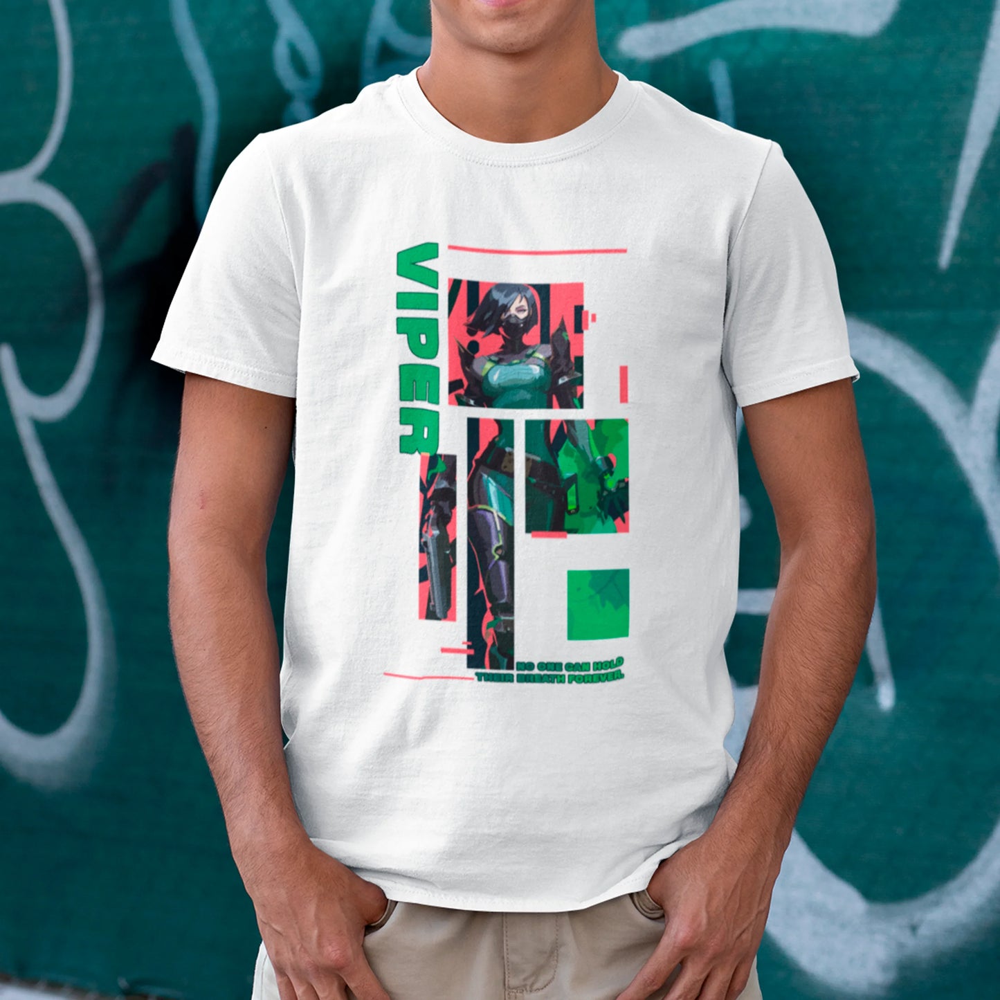 Camiseta Básica Unissex Viper Quadrados Valorant