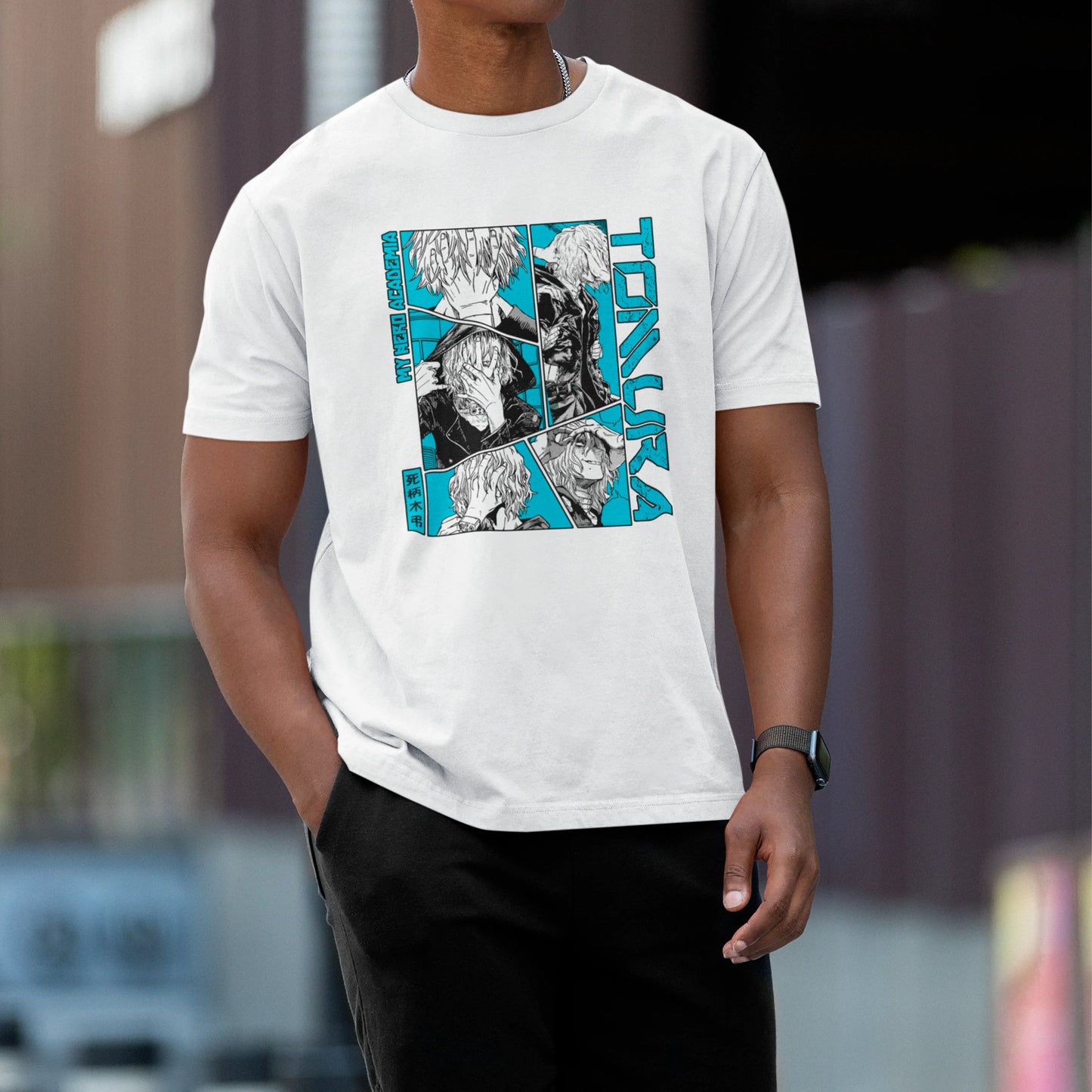Camiseta Básica Unissex Tomura Colagem Boku No Hero