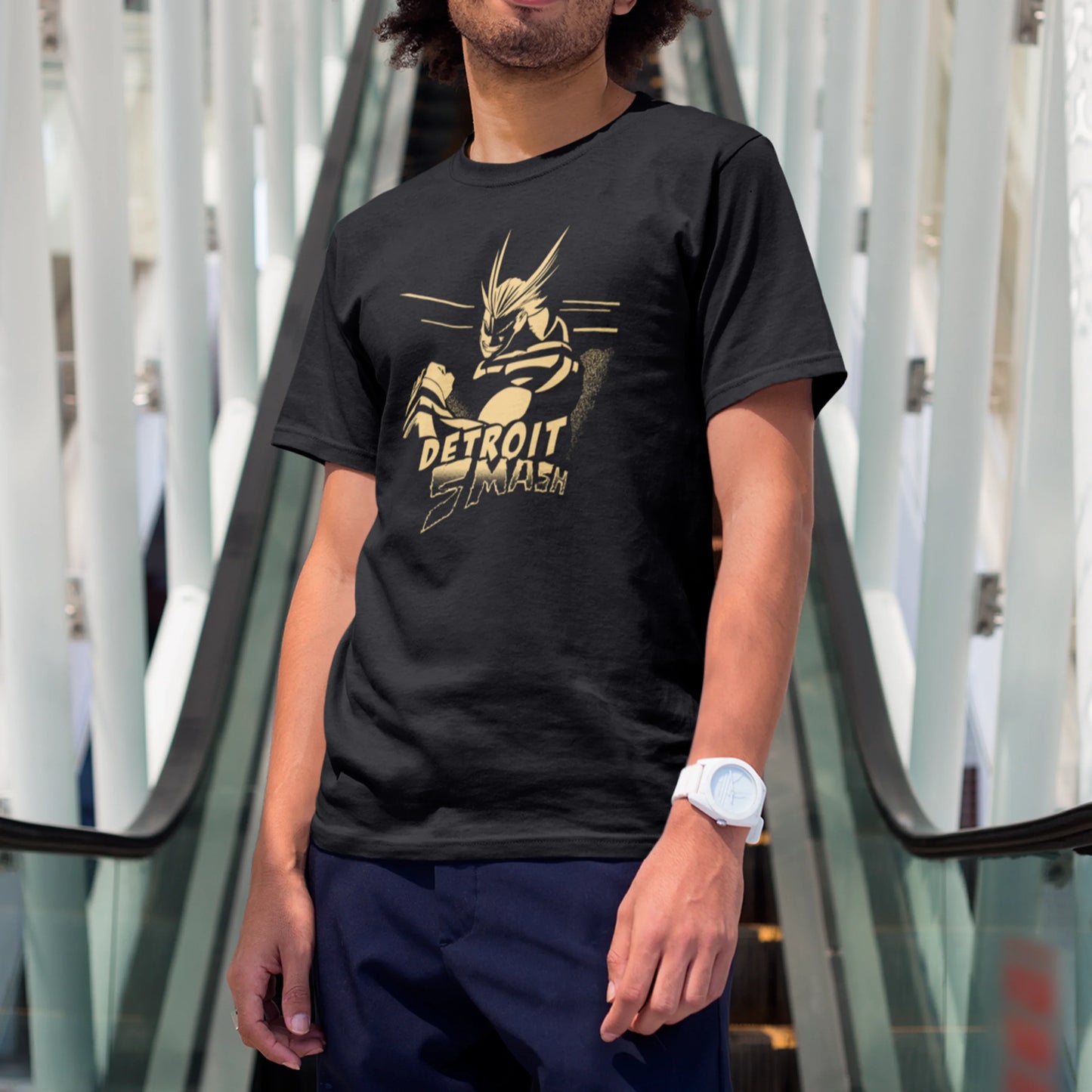 Camiseta Básica Unissex All Might Detroit Smash Boku No Hero