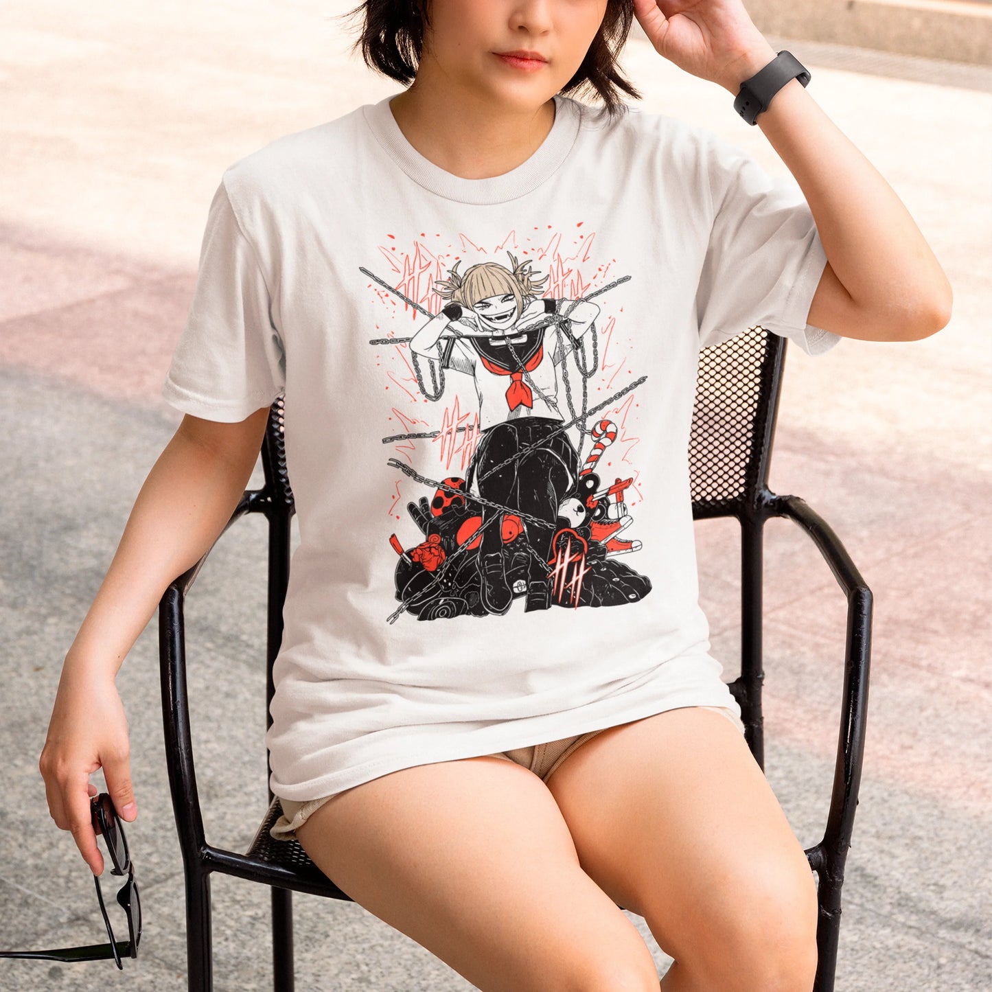 Camiseta Básica Unissex Himiko Toga Correntes Boku No Hero