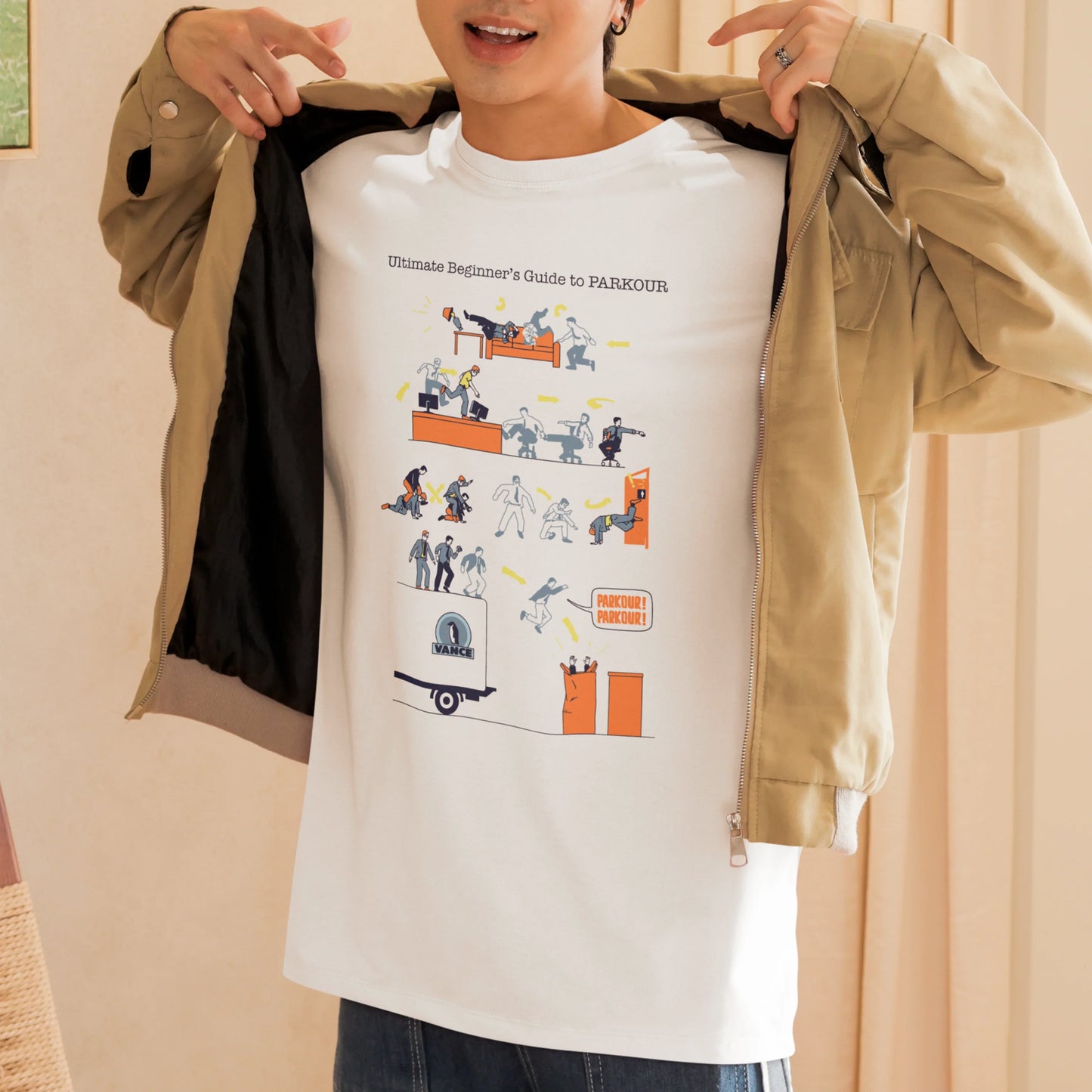 Camiseta Básica Unissex The Office Ultimate Beginner's Guide To Parkour