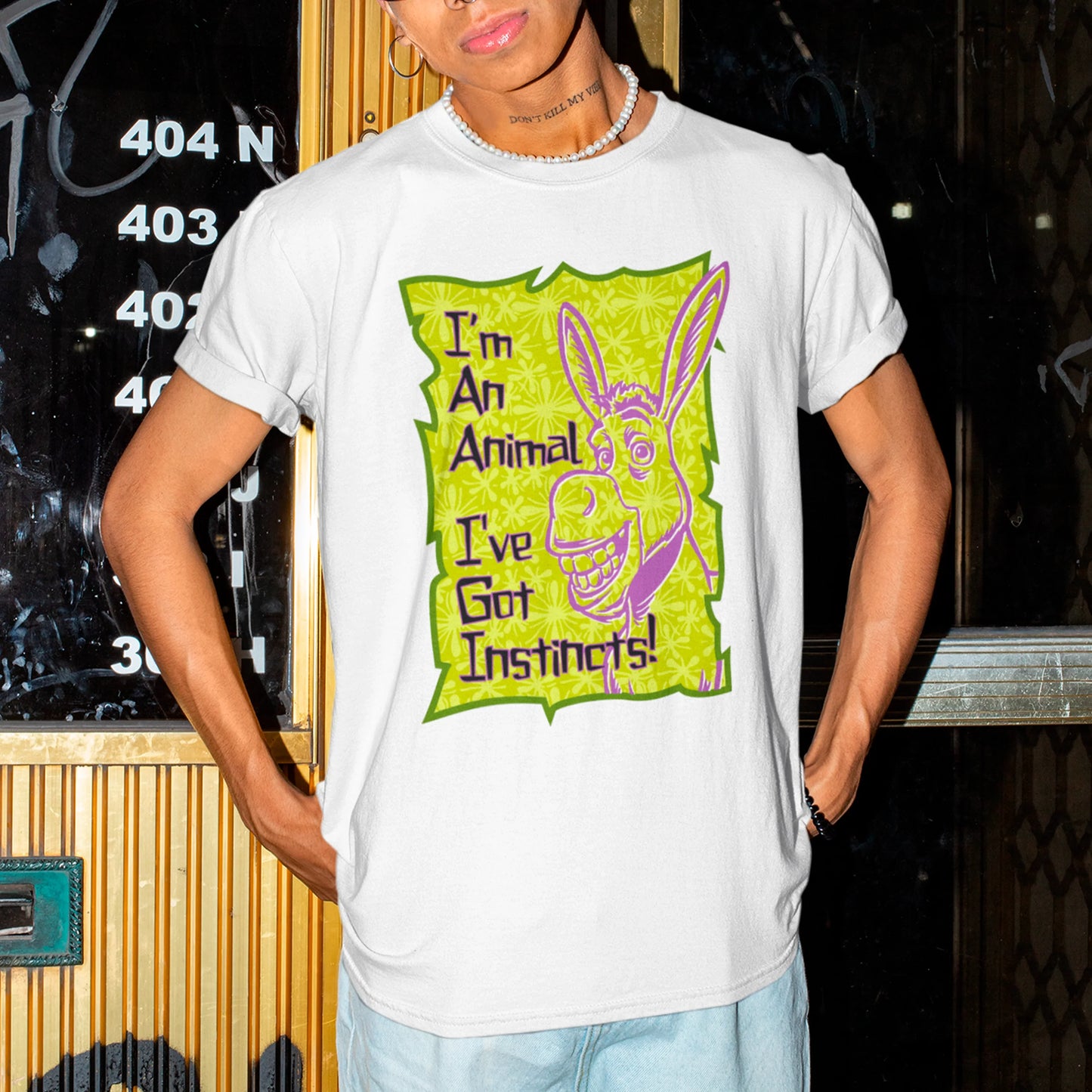 Camiseta Básica Unissex Im An Animal Burro Shrek