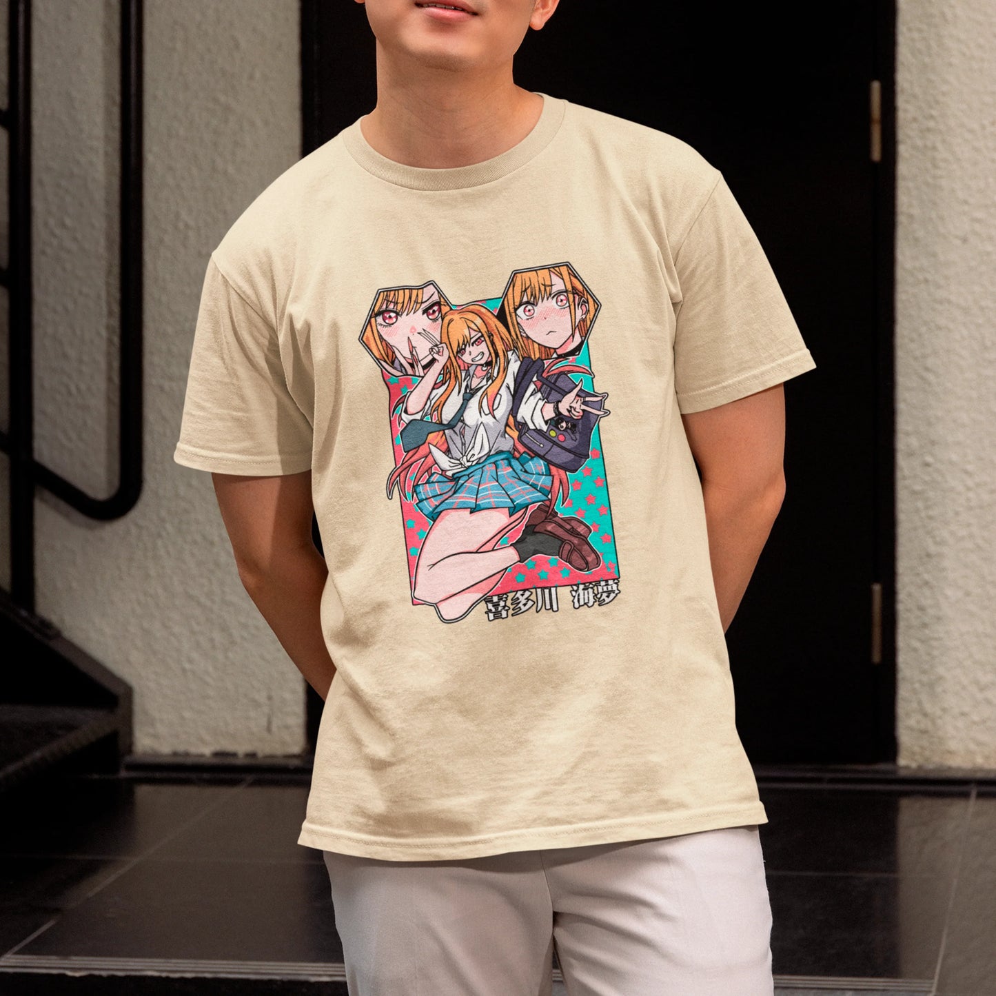 Camiseta Básica Unissex Marin Pulando Kanji My Dress Up Darling
