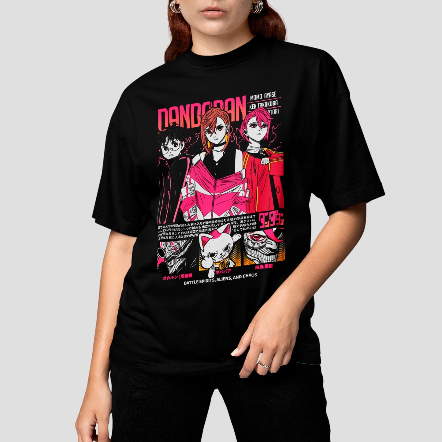 Camiseta Básica Unissex Okarun Momo Aira Dandadan