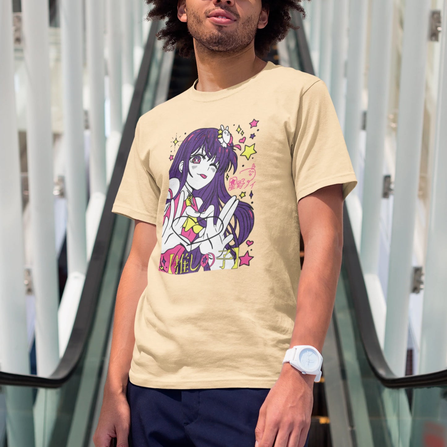 Camiseta Básica Unissex Ai Hoshino Coração Oshi No Ko