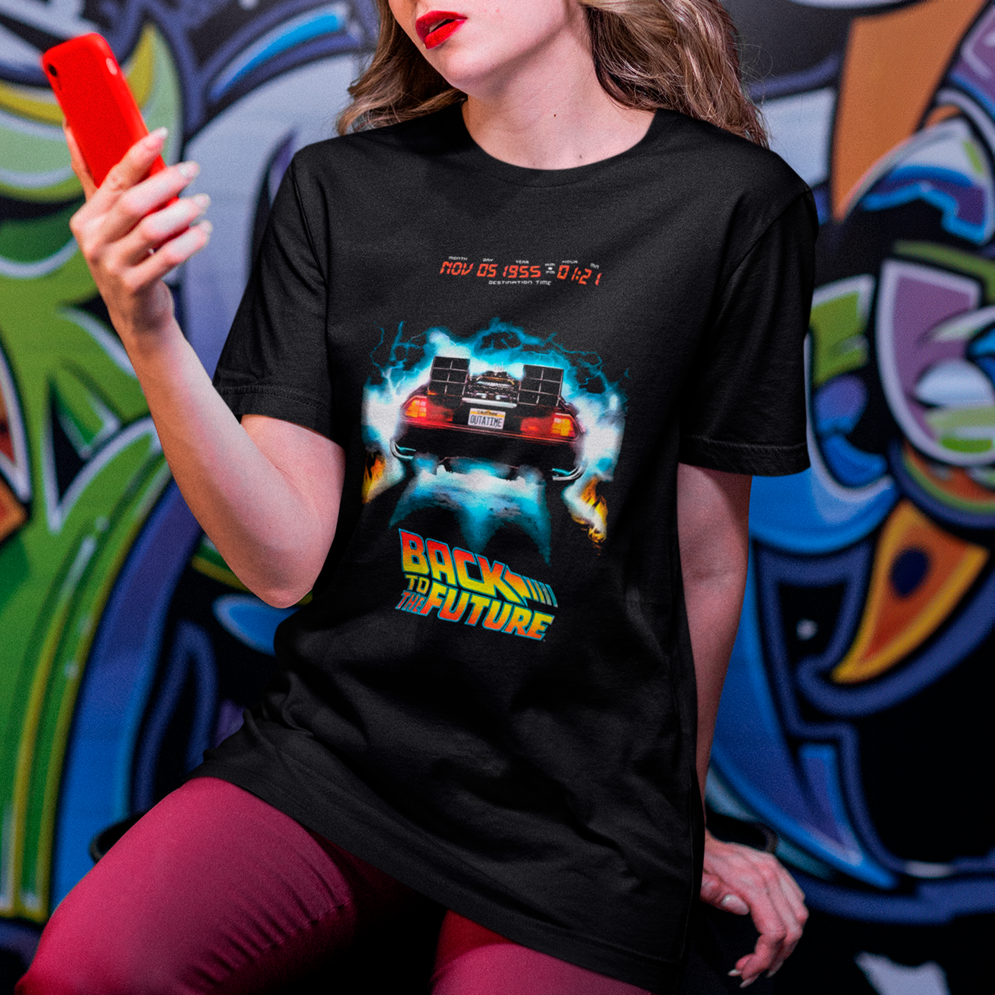 Camiseta Básica Unissex Delorean Traseira Back To Future