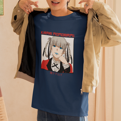 Camiseta Básica Unissex Kirari Momobami Kanji Kakegurui