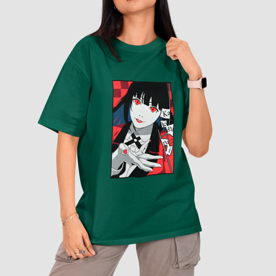 Camiseta Básica Unissex Yumeko Jabami Rosto Kakegurui