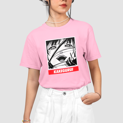 Camiseta Básica Unissex Yumeko Jabami Rosto Sorriso Kakegurui