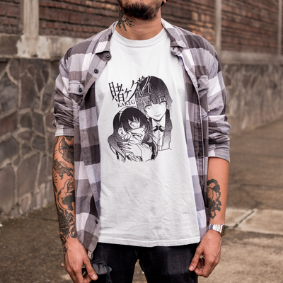 Camiseta Básica Unissex Yumeko Midari Kanji Kakegurui