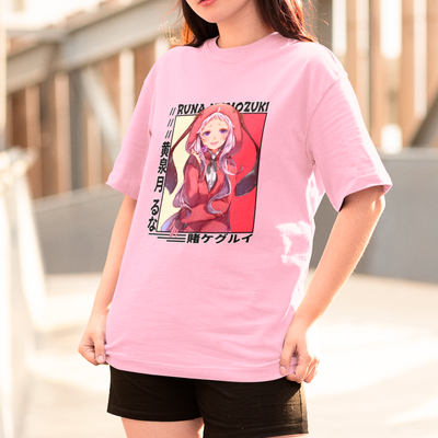 Camiseta Básica Unissex Runa Yomozuki Kanji Kakegurui 2