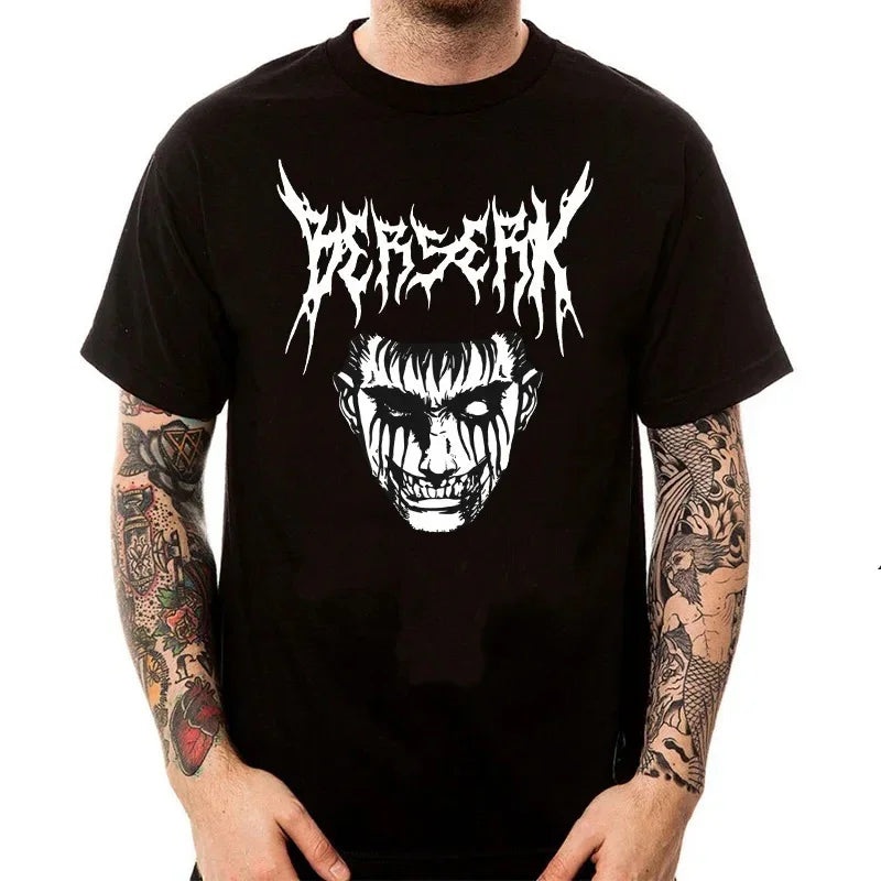 Camiseta Básica Unissex Berserk Guts Metal- preto