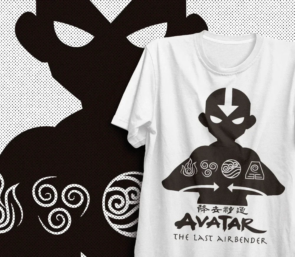 Camiseta Básica Unissex Avatar Sombra - BRANCO